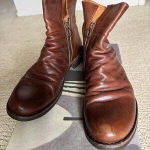 Fiorentina + Baker Brown Women's Upper Mid-calf Booties, Size 38
